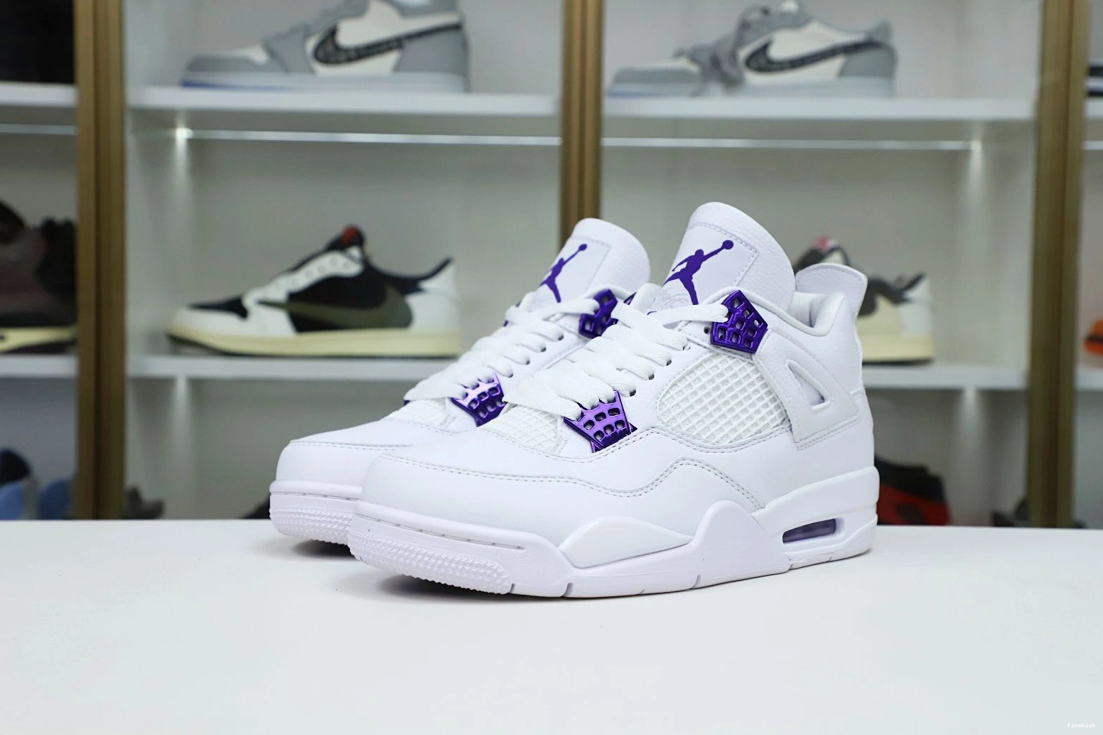 METALLIC JORDAN 4 AIR PURPLE 0128